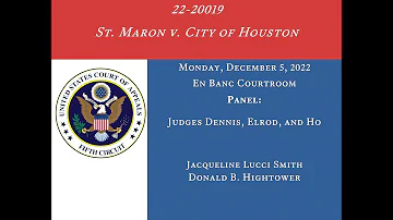 22-20019  St. Maron v. City of Houston,  December 5, 2022