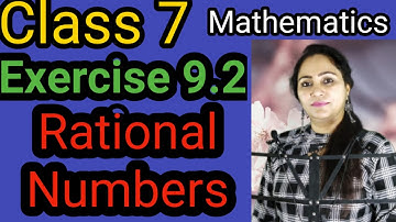 Class 7, Mathematics, Exercise 9.2, Rational Numbers