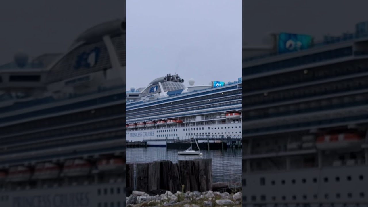 Sapphire Princess Cruise Ship Docked Portland Maine