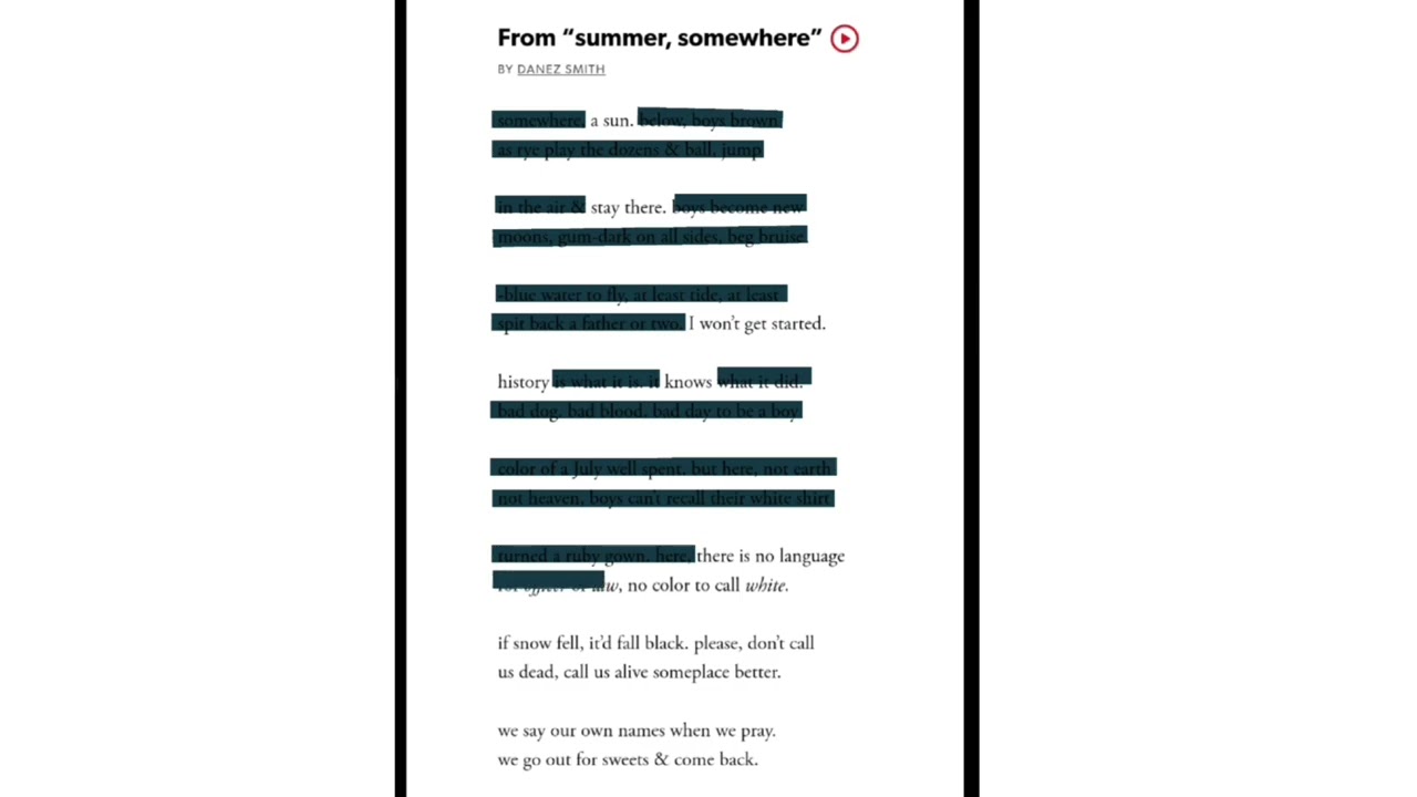 Erasure Poetry is Fun