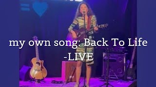 I wrote a song about Jesus called Back To Life (LIVE version)