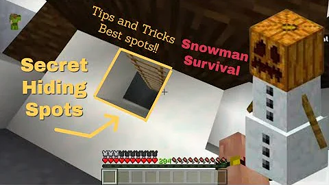 Best secret HIDING SPOT!! Snowman Survival Cubecraft