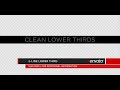 Clean Lower Thirds and Titles | videohive