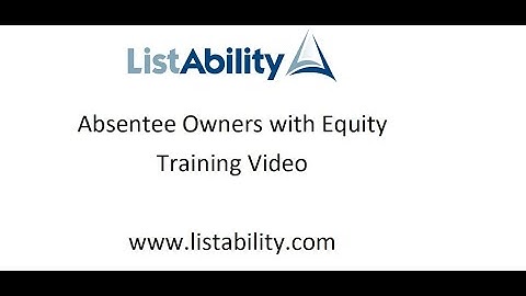 Absentee Owner Mailing List: ListAbility