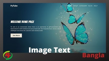 03. Navigation Bar With Full Screen, Sticky header in scroll , Image Text