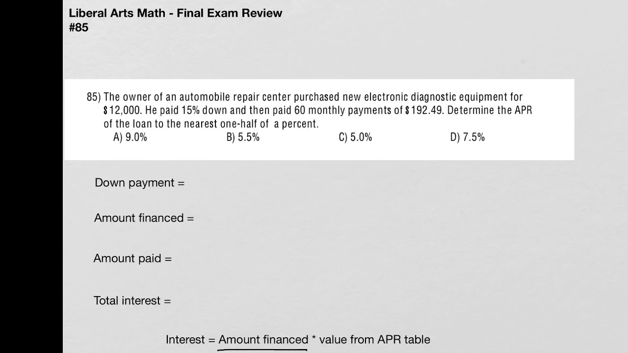 LA Math - Final Exam Review - #85 - YouTube