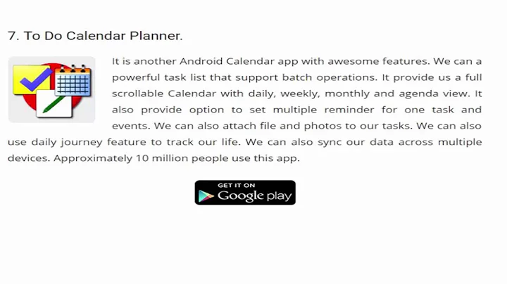 Top 10 Best Calendar Apps For Android 2016