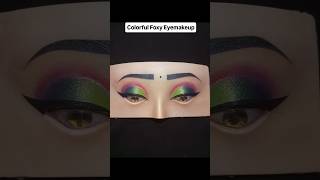 Colorful Foxy Eyemakeup#makeuptutorial #makeupshorts #eyemakeup