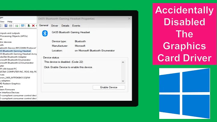 How To Fix Accidentally Disabled The Graphics Card Driver