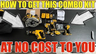 How To Get A Free Dewalt 20V Max XR Brushless Premium 6-Tool (DCK694P2) Combo Kit Within 1 Month