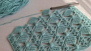 Wow!. Amazing! Super Easy 3D how to make eye catching crochet\/Everyone who saw it loved it.Muhteşem