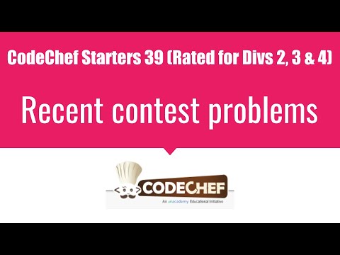 Recent contest problem Solution of CodeChef Starters 39 Contest Problem Solution