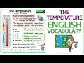 The Temperature - English Vocabulary - How to say the temperature in English