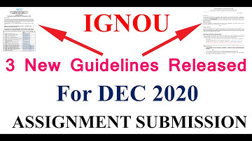 IGNOU DEC 2020 Assignment Submission, 4 New Guidelines Released by Regional Centre For Students