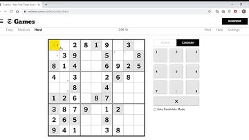 Sudoku   New York Times Hard Sudoku June 2, 2020