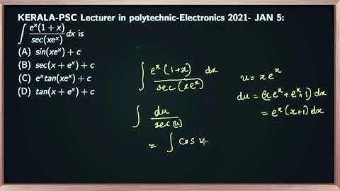 KERALA PSC : LECTURER  IN ELECTRONICS (EXAM -2021): MATHS QUESTIONS