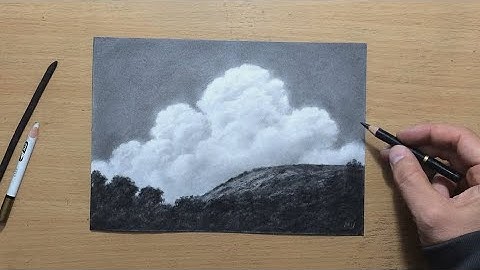 How to Draw Clouds in Charcoal