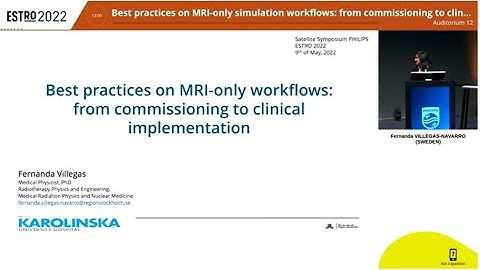 Webinar - Best practices on MRI-only workflows: from commissioning to clinical implementation