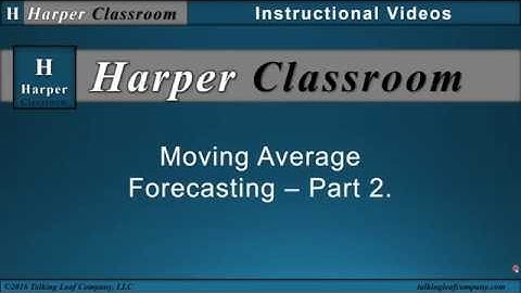 Moving Average Forecasting-Part-2 | Dr. Harper