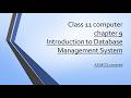 class 11 computer chapter 9 Introduction to Database management system | Complete MCQ
