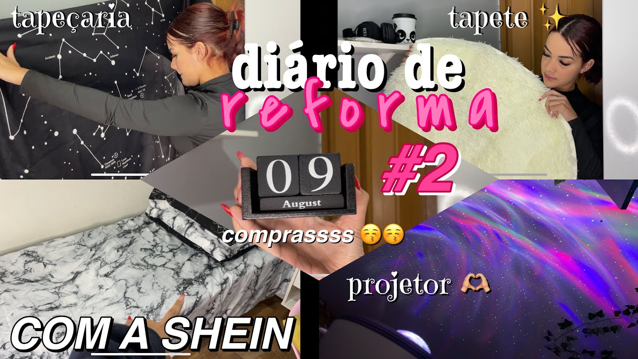 COMPRAS DA SHEIN PARA MEU QUARTO NOVO ✨🌸 Diário de Reforma #2