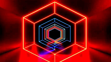 4K Abstract OLED Hexagon Blue & Pink Color Screensaver Video Motion Background Video Loop No sound