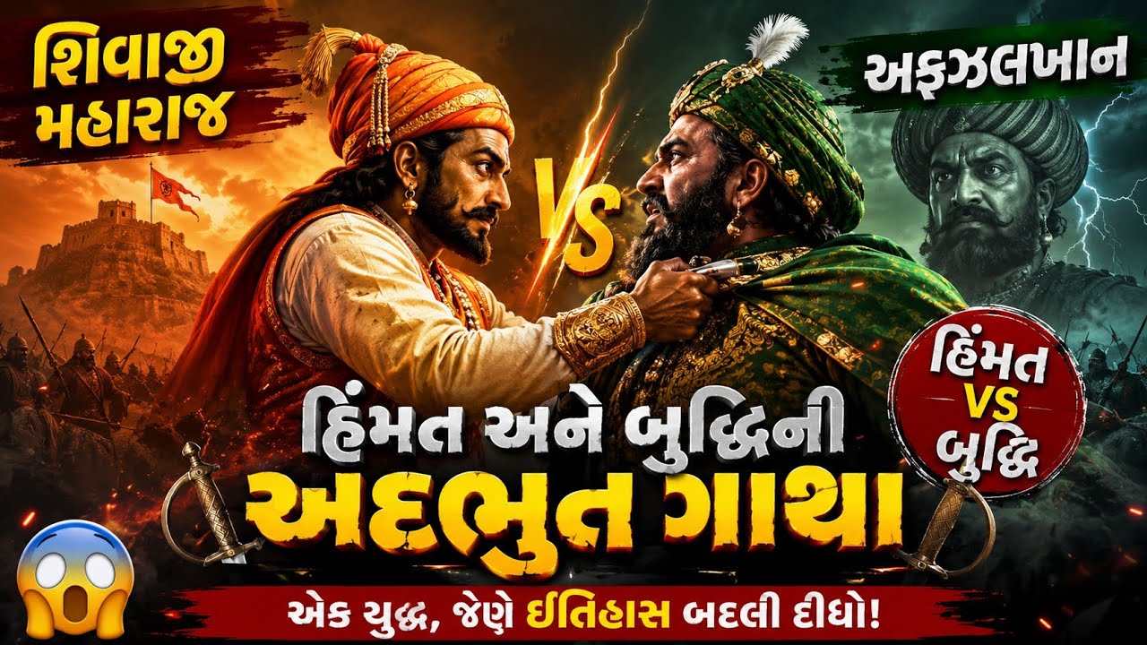 🙏શિવાજી મહારાજ vs અફઝલખાન | હિંમત અને બુદ્ધિની અદ્ભુત ગાથા 🚩