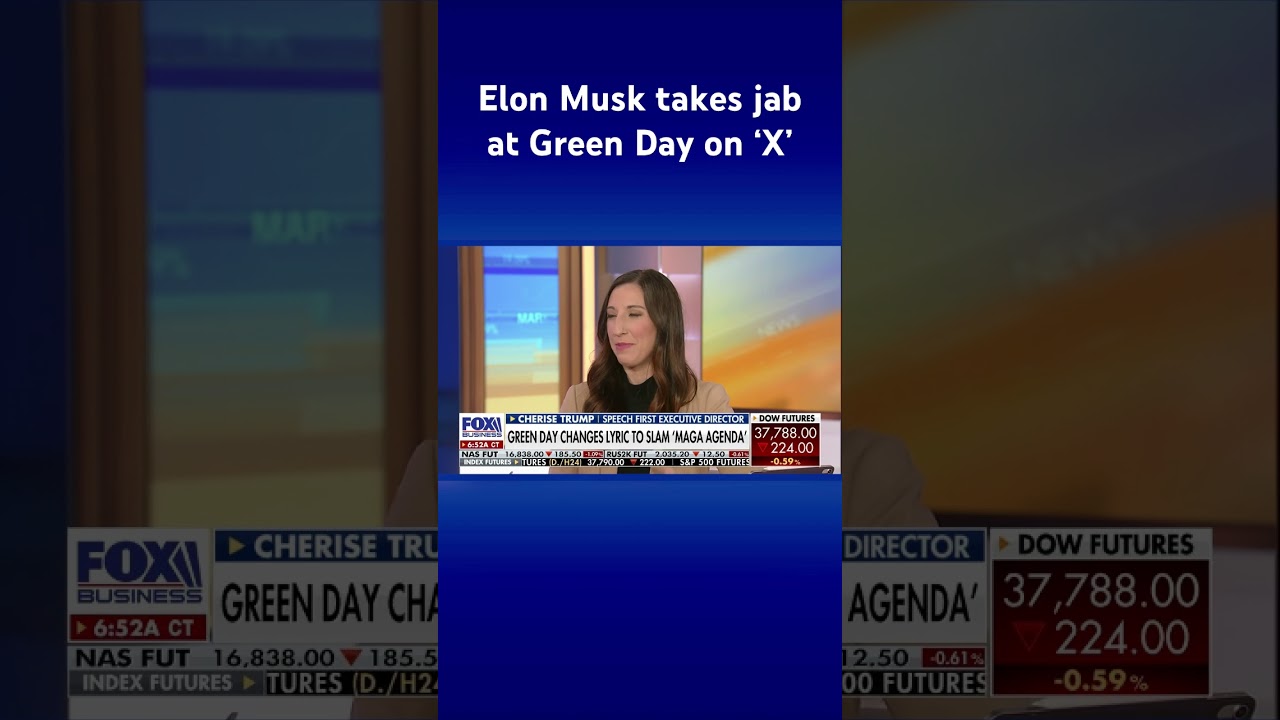 Elon Musk roasts Green Day for changing lyric to slam ‘MAGA agenda’ #shorts