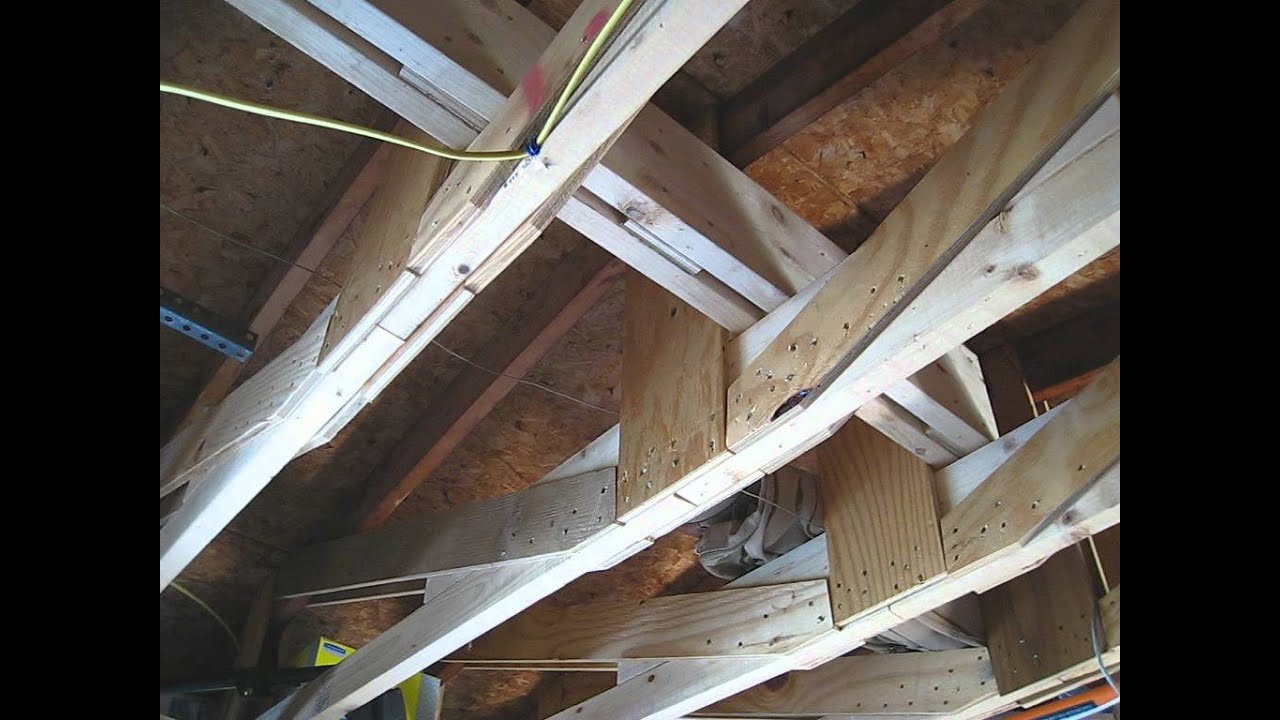 Beam Setup In Garage For Hoisting Engine