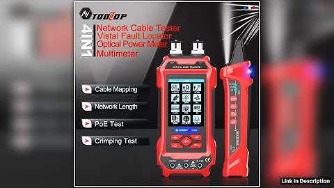 TOOLTOP Network Cable Tester 4 in 1 Multifunction Fiber Optical Power Meter Visual Fault Locator