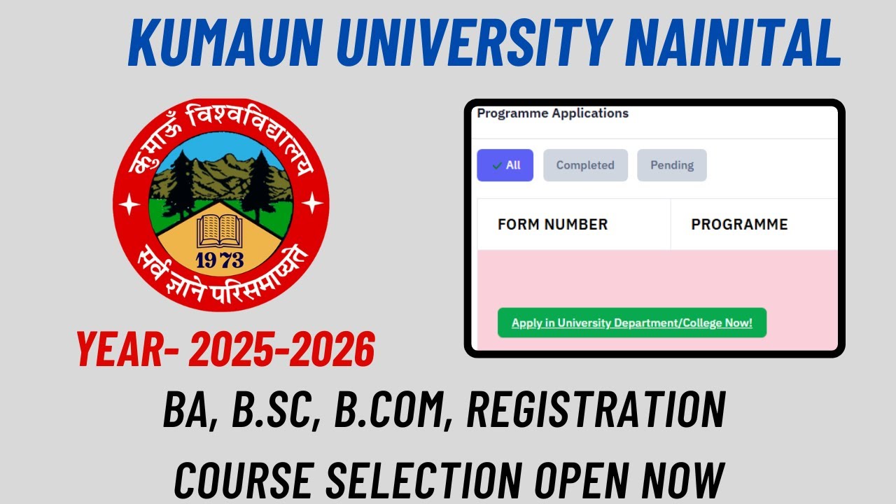 Kumaun University New Admission BA BSc B 2025 26 Course Selection kumaun-university-new-admission-ba-bsc-b-2025-26-course-selection