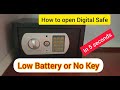 Open Digital Safe in 5 Seconds without key and Low Battery