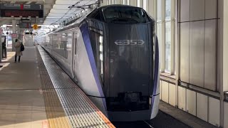 E353系ﾓﾄS109編成が武蔵小金井駅1番線を通過するシーン（2023.2.1.10:20）
