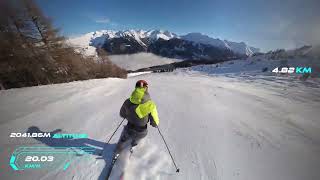 Ski Les Arcs Aiguille Rouge - Villaroger (Top 3200m to bottom 1200m)