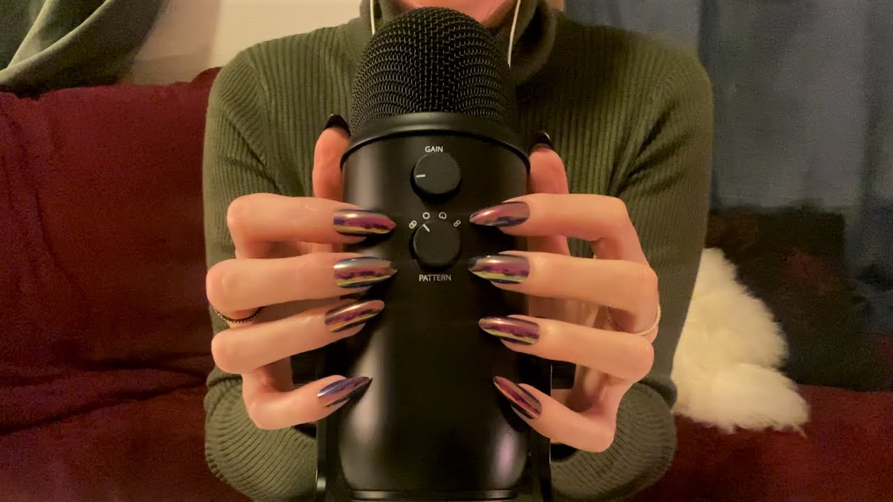 ASMR. Tapping and Scratching on Blue Yeti. No Talking