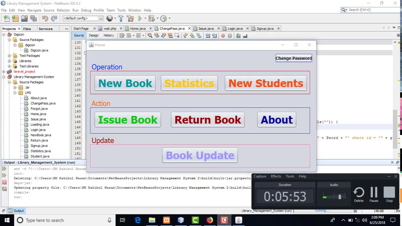 Library Management System. Gui library