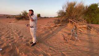 #Dubai #Dubaidesert Dubai Desert Conservation Reserve | the ranger is showing animal traces.
