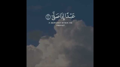 سورة العلق الآيات من (9) إلى (12)
