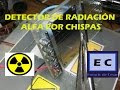 Detector de  radiación alfa por chispa. Detecting system for alpha ray