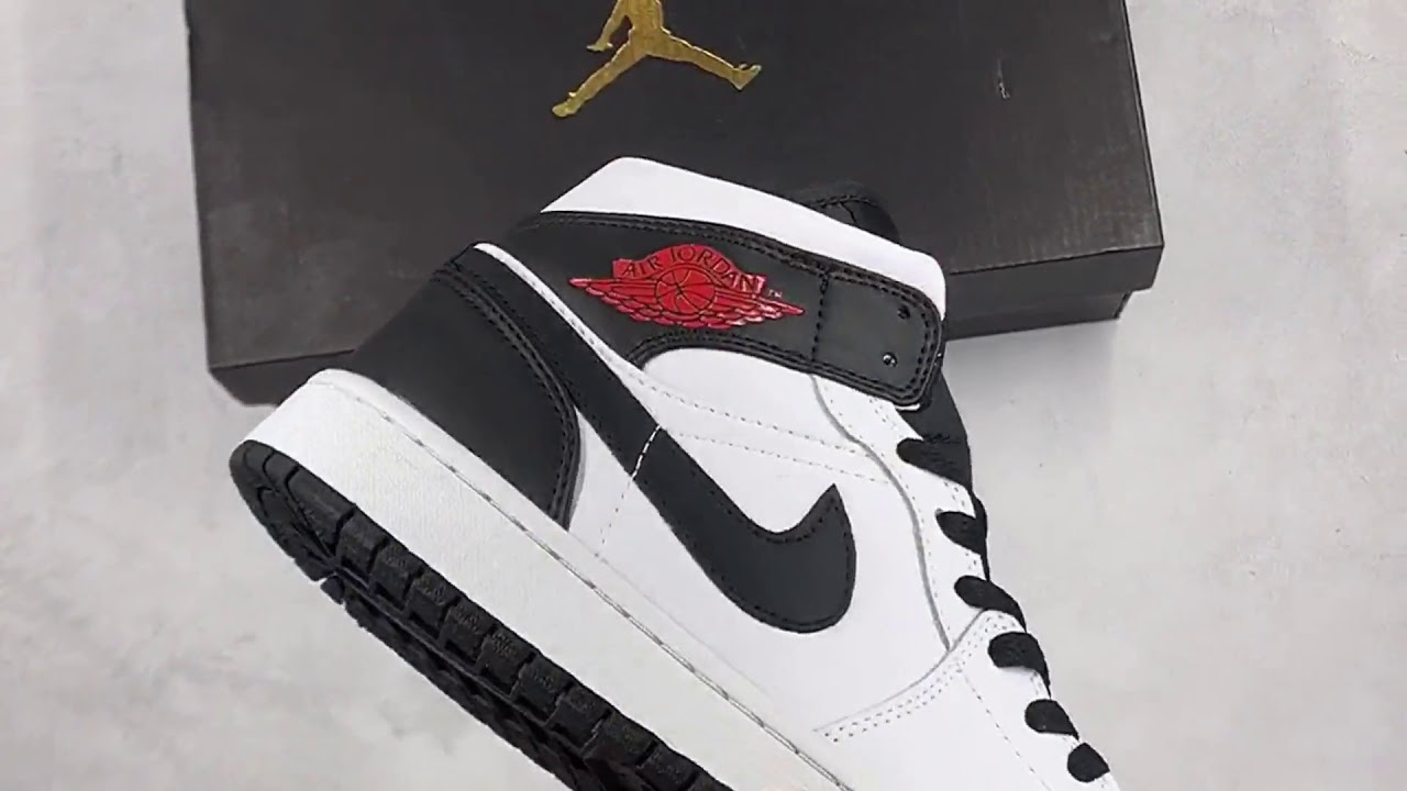 jordan 1 mid reverse black toe