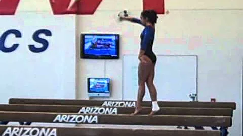Shelby Edwards on beam during the November 9 Arizo...