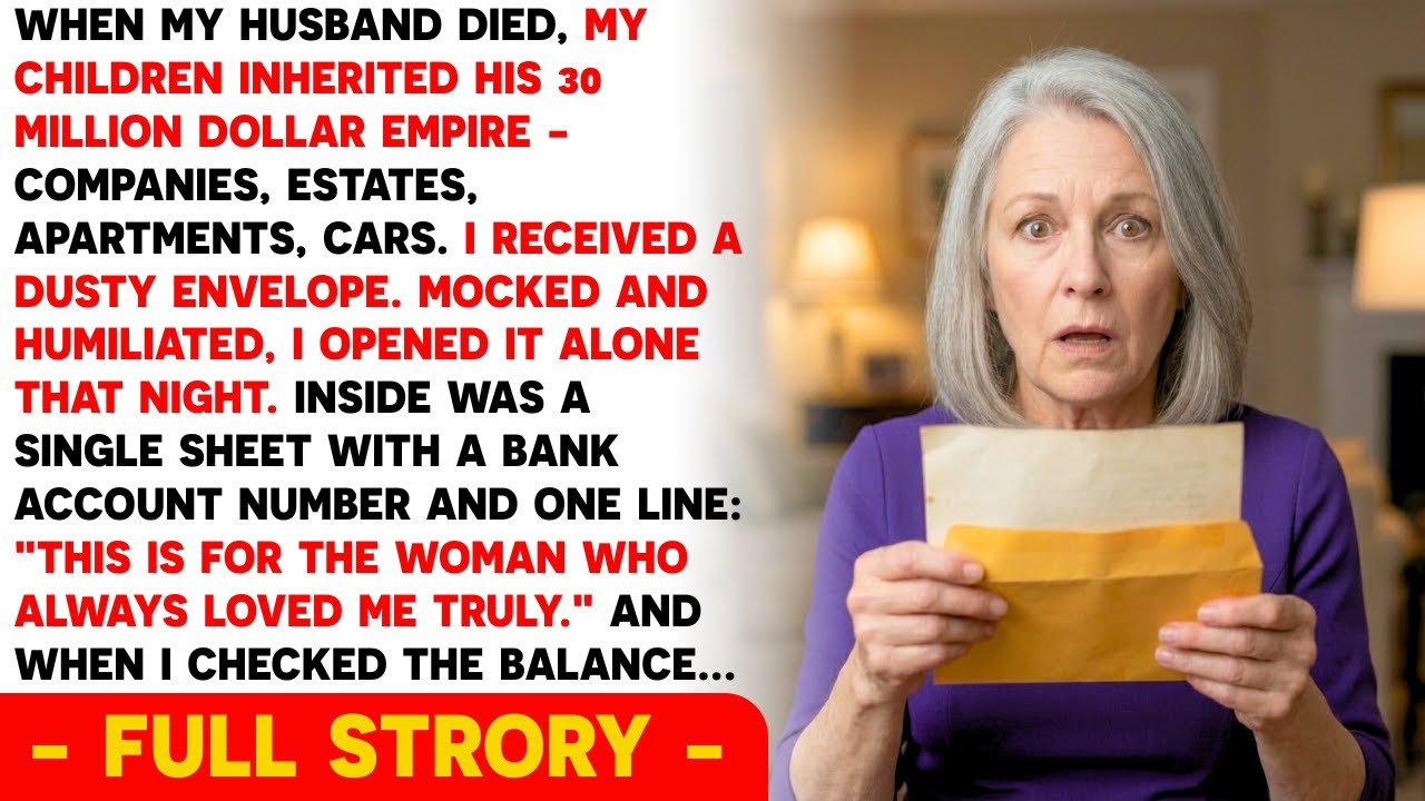 At my husband's will reading, my sons split thirty million dollars between themselves like gamblers dividing a pot — the companies, the estates, the restaurants, the cars. And I, his wife of...