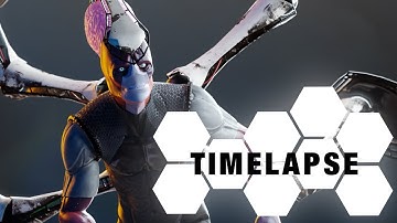 Sci-Fi Warrior - sculpting/texturing (Blender & Substance Painter Timelapse)