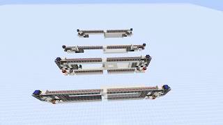 Four compact piston doors