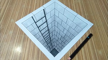 easy 3d drawing on pencil for beginners ll easy 3d hole art 🎨