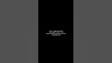 قران كريم |سورة الأنفال الايات 55 _ 58 | بتلاوه الشيخ ياسر الدوسري  . #قرآن #fyp .