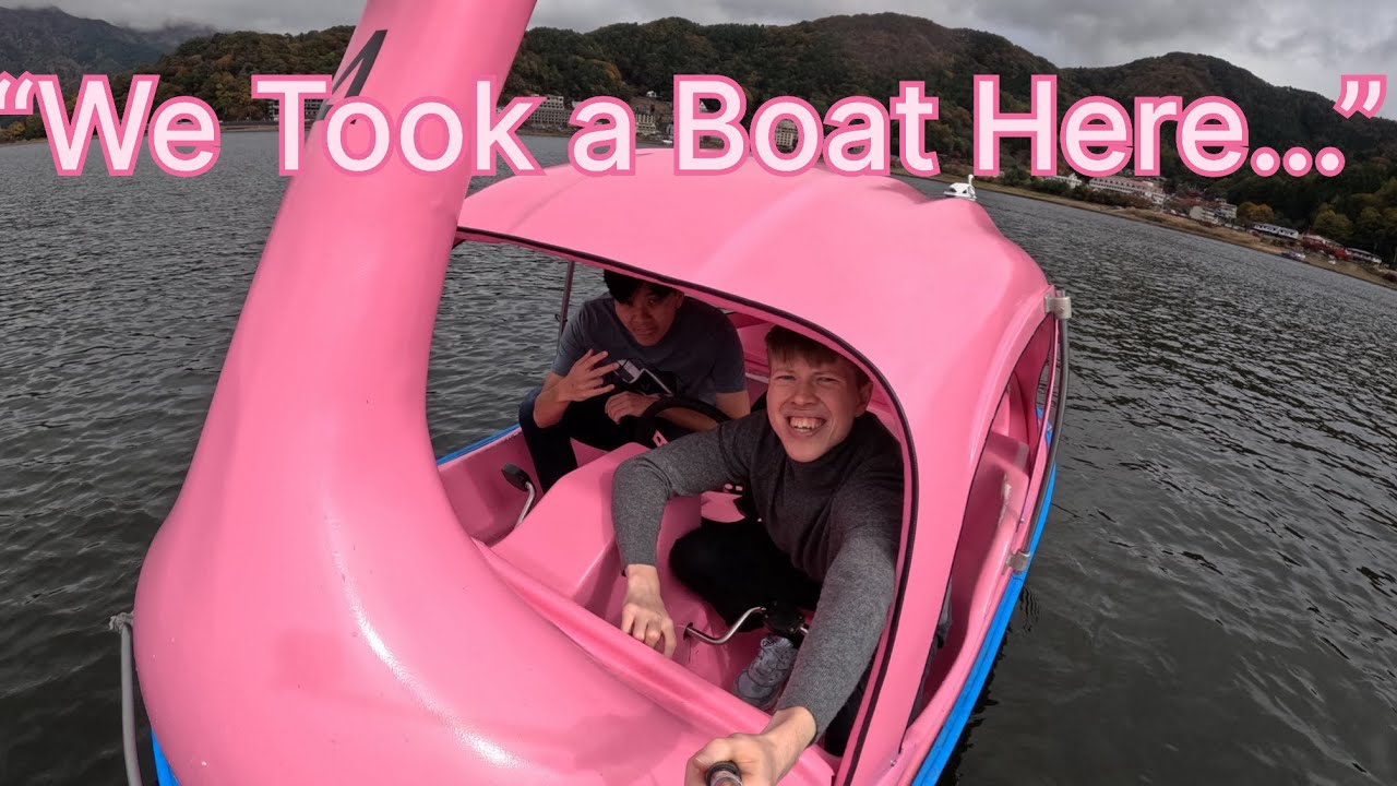 Who’s gonna carry the boats? At Lake Kawaguchiko! 