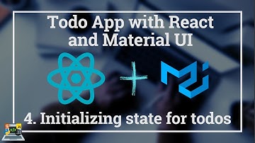 Build a Todo App with Reactjs and Material UI using Hooks: Initializing State for todos