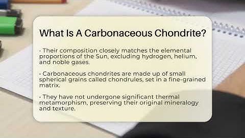 What Is A Carbonaceous Chondrite? - Physics Frontier