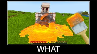 Minecraft wait what meme part 286 realistic minecraft Lava vs Golem